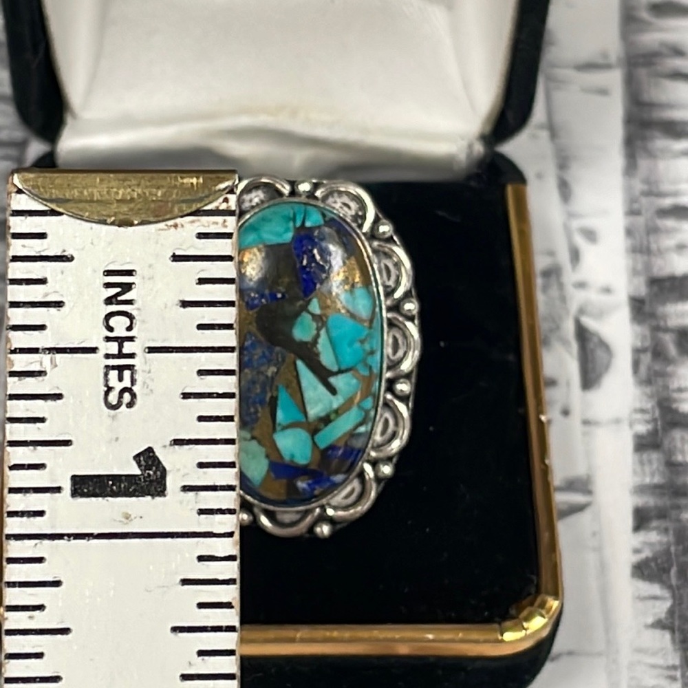 Copper Turquoise Ring - image 6